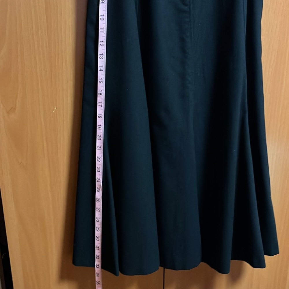 RENE PORTIER designer SIZE 10 TRUMPET SKIRT Black Wool
